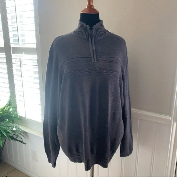 Dockers pull over sweater zipper neck - Picture 2 of 12